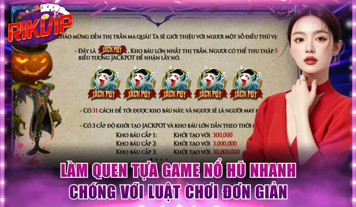 Làm quen tựa game nổ hũ nhanh chóng với luật chơi đơn giản